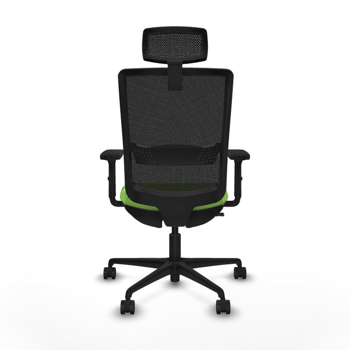 Piqueras Y Crespo Chaise de bureau Haches, mécanisme Sincro/Traslack, Pistacho/Noir