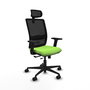 Piqueras Y Crespo Chaise de bureau Haches, mécanisme Sincro/Traslack, Pistacho/Noir