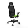 Piqueras Y Crespo Chaise de bureau Haches, mécanisme Sincro/Traslack, Pistacho/Noir