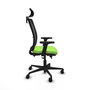 Piqueras Y Crespo Chaise de bureau Haches, mécanisme Sincro/Traslack, Pistacho/Noir