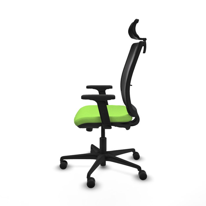 Piqueras Y Crespo Chaise de bureau Haches, mécanisme Sincro/Traslack, Pistacho/Noir