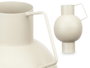 GIFTDECOR Jarrron Acero Abombado Crema Pastel Marron clair