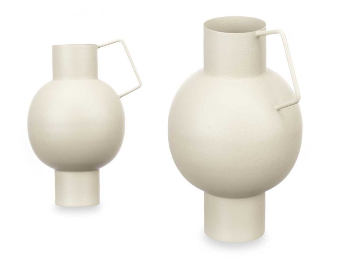 GIFTDECOR Jarrron Acero Abombado Crema Pastel Marron clair GIFTDECOR Jarrron Acero Abombado Crema Pastel Marron clair