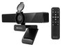 Sandberg Webcam USB-C/A Pro Remote 4K UHD avec micros stéréo à réduction de bruit et télécommande, cache de confidentialité