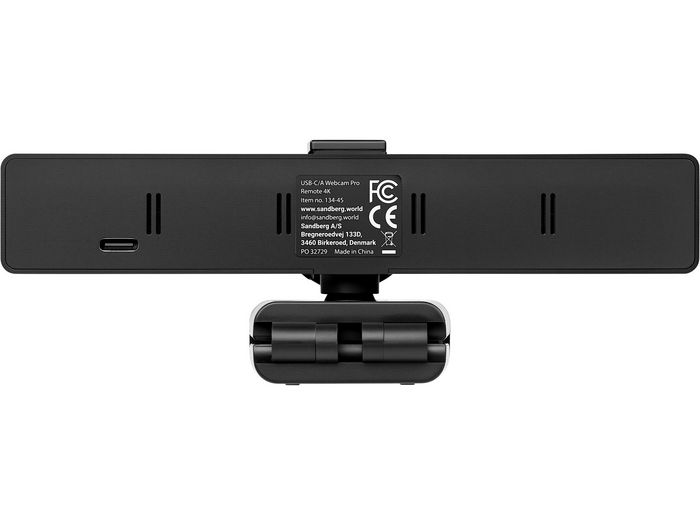 Sandberg Webcam USB-C/A Pro Remote 4K UHD avec micros stéréo à réduction de bruit et télécommande, cache de confidentialité Sandberg Webcam USB-C/A Pro Remote 4K UHD avec micros stéréo à réduction de bruit et télécommande, cache de confidentialité