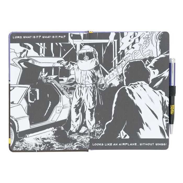 ERIK Carnet A5 premium Back to the Future - 96 pages avec couverture rigide, reliure collée, stylo assorti et poche intérieure ERIK Carnet A5 premium Back to the Future - 96 pages avec couverture rigide, reliure collée, stylo assorti et poche intérieure