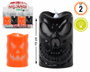 Atosa Bougie Citrouille 10x6 cm avec Lumière LED pour Halloween