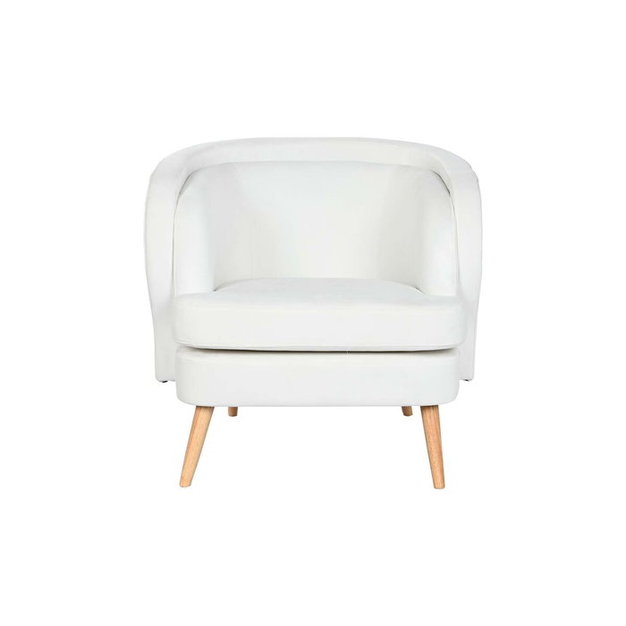 Siège DKD Home Decor Blanc Naturel Bois 91 x 80 x 78 cm