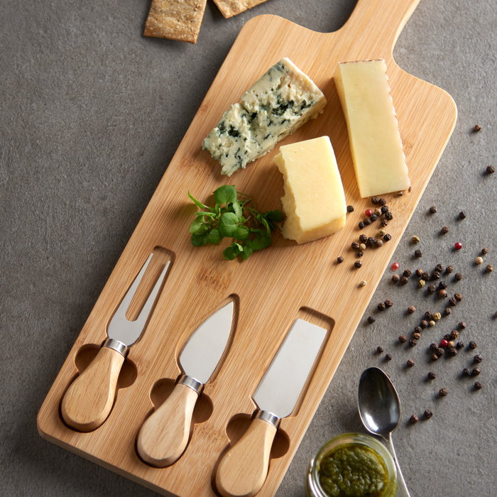 Day Planche à fromage avec 3 couteaux en bambú