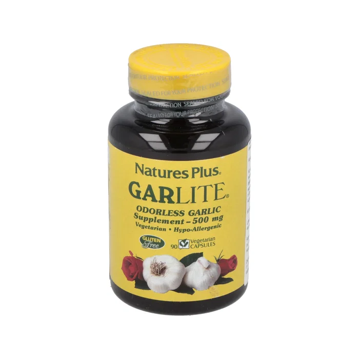 Natures Plus Garlite 90 Vegicaps Complément Alimentaire Ail Vieilli Désodorisé 500 mg Natures Plus Garlite 90 Vegicaps Complément Alimentaire Ail Vieilli Désodorisé 500 mg
