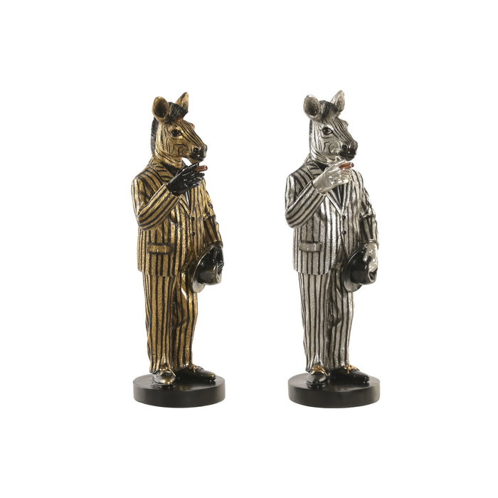 Home ESPRIT Figurine Décorative Zèbre Loft Doré Argenté (2 Unités) Home ESPRIT Figurine Décorative Zèbre Loft Doré Argenté (2 Unités)