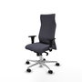 Piqueras Y Crespo Fauteuil de direction Albacete Gris foncé avec mécanisme synchrone et base aluminium