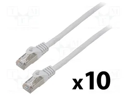 LANBERG Cordon de raccordement Cat 6 F/UTP RJ45 1m gris