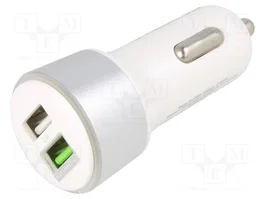SAVIO Chargeur de voiture 2 ports USB-A blanc SA-06/W