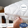 P'TIT LIT Matelas Bébé Coton Bio 60x120x10 cm Blanc