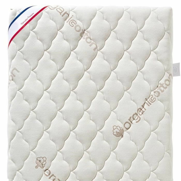 P'TIT LIT Matelas Bébé Coton Bio 60x120x10 cm Blanc P'TIT LIT Matelas Bébé Coton Bio 60x120x10 cm Blanc