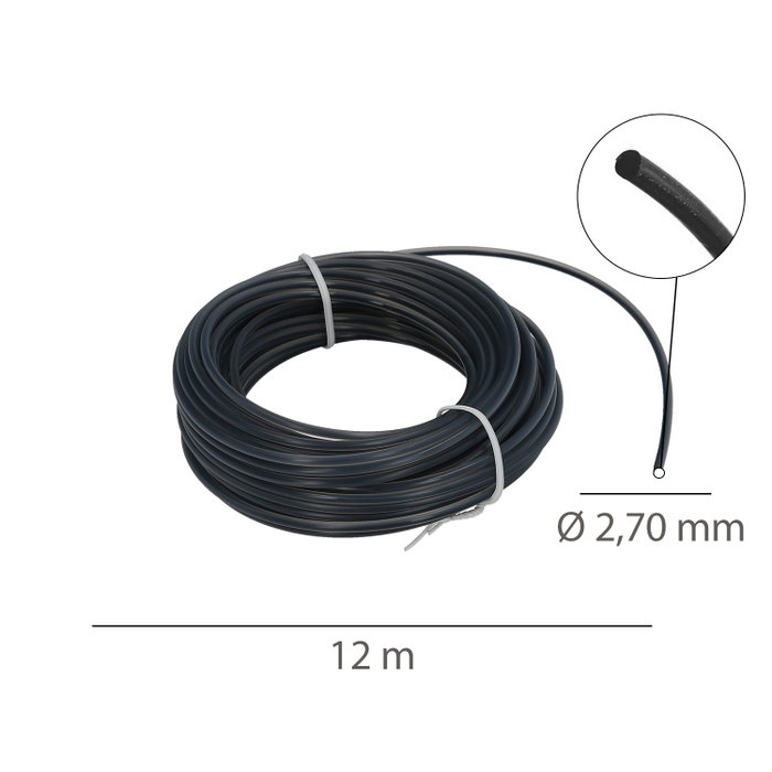 WOLFPACK LINEA PROFESIONAL Fil Nylon Rond Professionnel 2,7mm 12m