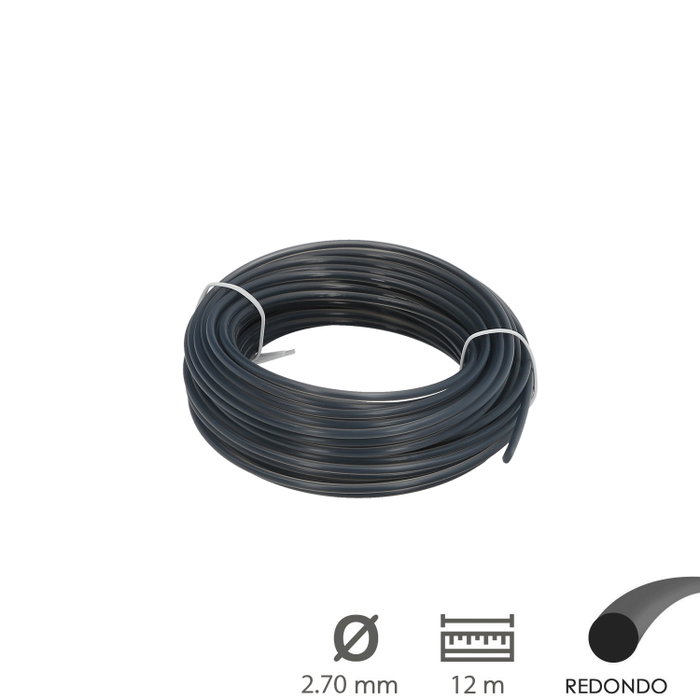 WOLFPACK LINEA PROFESIONAL Fil Nylon Rond Professionnel 2,7mm 12m