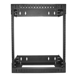 StarTech.com Rack mural 12U 19 pouces RK12WALLOA Profondeur ajustable 12-20 pouces 90 kg Acier noir