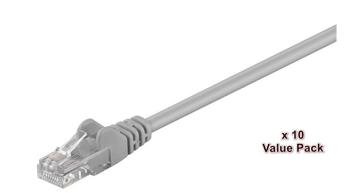 MicroConnect Câble réseau CAT5e U/UTP 3m, Gris VALUEPACK (10 pièces) MicroConnect Câble réseau CAT5e U/UTP 3m, Gris VALUEPACK (10 pièces)