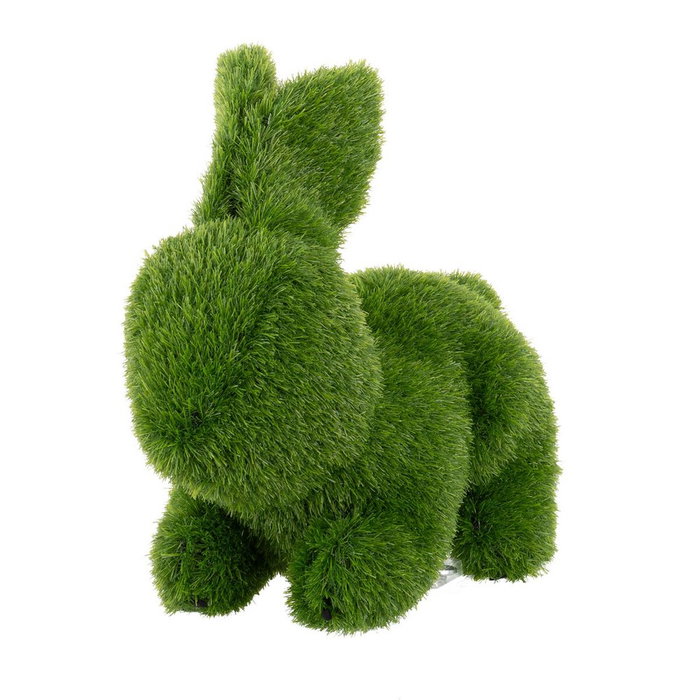 BigBuy Outdoor Figurine Décorative Lapin en Polypropylène et Gazon Artificiel 30 x 55 x 38 cm