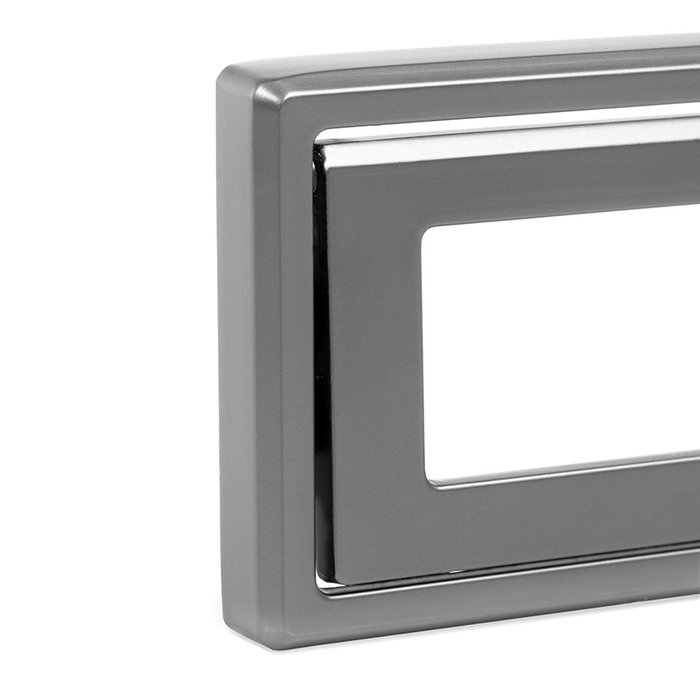 HERRAJES ALK Tirador de porte en zamak modèle Nevara, finition gris graphite
