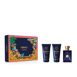 Versace Ensemble Dylan Blue - 3 pièces : Eau de Toilette 50 ml + Gel douche 50 ml + Baume après-rasage 50 ml