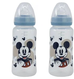 Disney Baby Lot de 2 biberons Mickey Collector bleu 360 ml