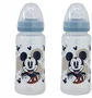 Disney Baby Lot de 2 Biberons Collector Mickey 360 ml avec Tétine en Silicone à 3 Positions Débit