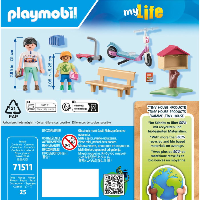 PLAYMOBIL Interchange de livres - Ma vie 71511 - Figurine mère et enfant avec scooters et bibliothèque - Jouet éducatif +4 ans - Multilingue PLAYMOBIL Interchange de livres - Ma vie 71511 - Figurine mère et enfant avec scooters et bibliothèque - Jouet éducatif +4 ans - Multilingue
