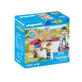 Playmobil City Life Échange de Livres 71511 - Set avec Personnages et Bibliothèque pour Enfants dès 4 Ans