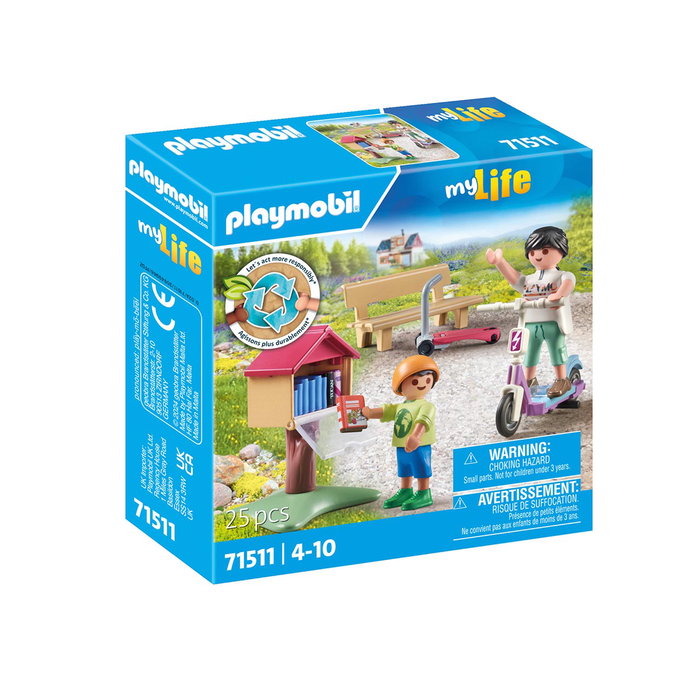 PLAYMOBIL Interchange de livres - Ma vie 71511 - Figurine mère et enfant avec scooters et bibliothèque - Jouet éducatif +4 ans - Multilingue PLAYMOBIL Interchange de livres - Ma vie 71511 - Figurine mère et enfant avec scooters et bibliothèque - Jouet éducatif +4 ans - Multilingue