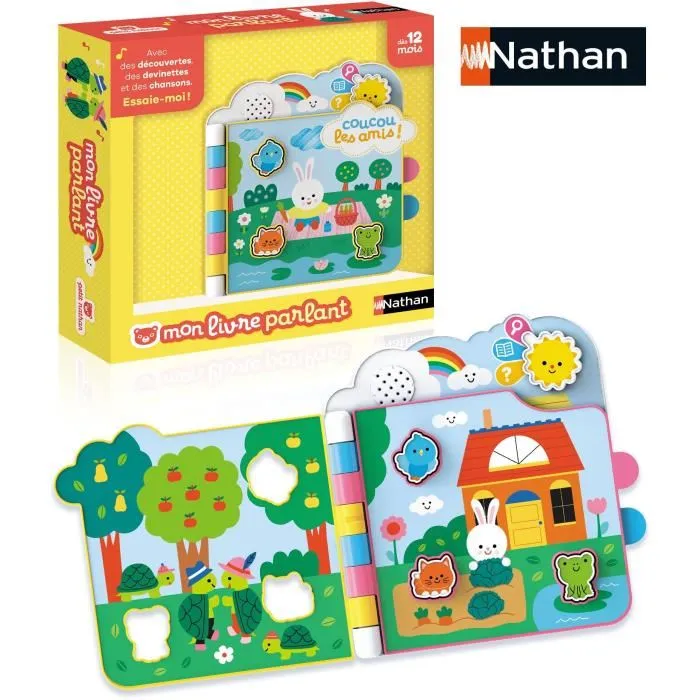 Nathan - MON PREMIER LIVRE INTERACTIF - Livre interactif musical éducatif avec comptines et histoires pour bébé et enfant
