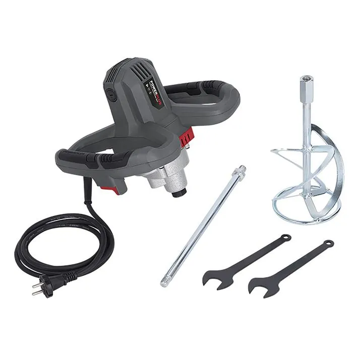 Powerplus Mélangeur Malaxeur Professionnel 1200 W pour Peinture et Enduit avec Commande de Vitesse Électronique, 590 mm