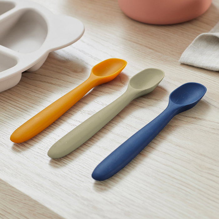 Tom et Zoe Jeu de 3 cuillères en silicone