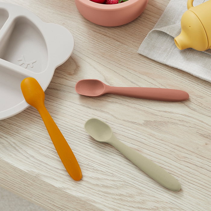 Tom et Zoe Jeu de 3 cuillères en silicone