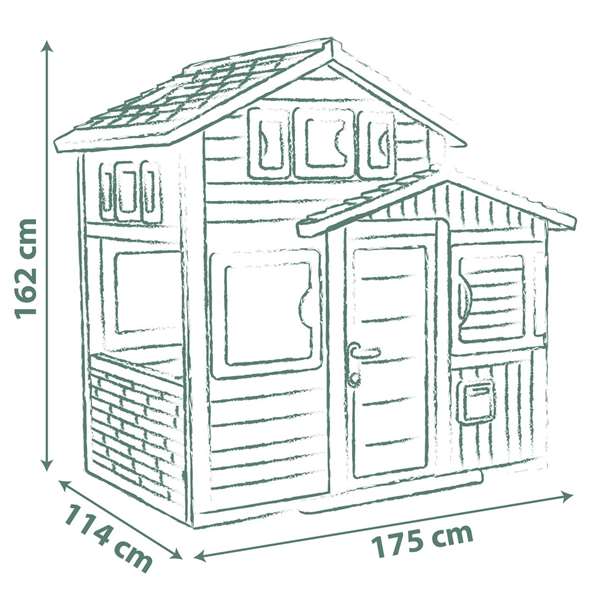 Maison de jeux pour enfants Smoby Evo Friends 162 x 164 cm