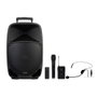 Fonestar Malibu - 315 Enceinte Portative Bluetooth USB MicroSD FM avec 2 Micros UHF et Batterie 250W
