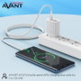AVANT CONNECT Câble USB-A vers USB-C 60W PD Charge Rapide Tressé Blanc 1m