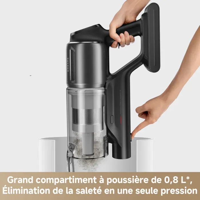 Dreame Z10 Aspirateur Balai Sans Fil 210 AW avec Filtration HEPA H14 99,99%, Détection de Poussière et Réglage Automatique de l'Aspiration - Multisurface