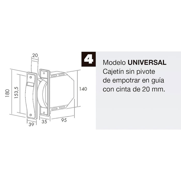 WOLFPACK LINEA PROFESIONAL Enrouleur de sangle volet universel blanc moucheté WOLFPACK LINEA PROFESIONAL Enrouleur de sangle volet universel blanc moucheté