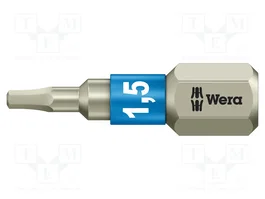 WERA Embout de tournevis Hex Plus 1,5 mm TORSION 1/4 de pouce