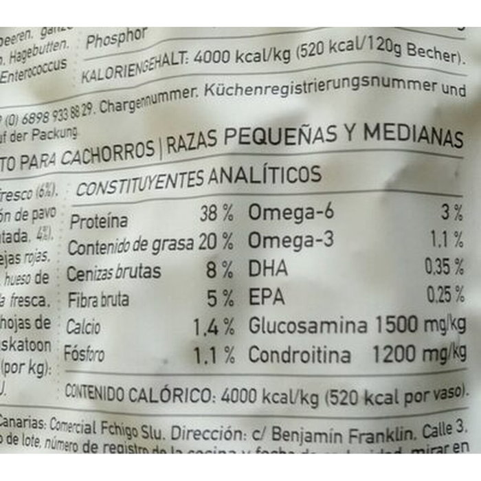 Nourriture Orijen Puppy Petit/Junior Poulet Dinde Poisson 11,4 Kg