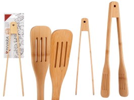 KINVARA Pince de cuisine en bambou Marron