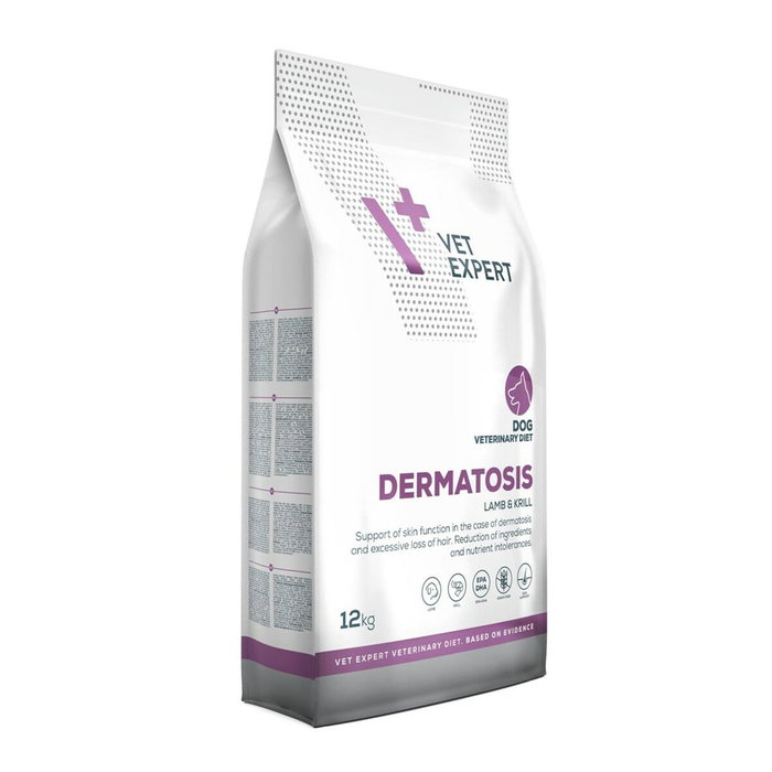 Nourriture VETEXPERT Dermatosis Dog Lamb & Krill Agneau 12 kg