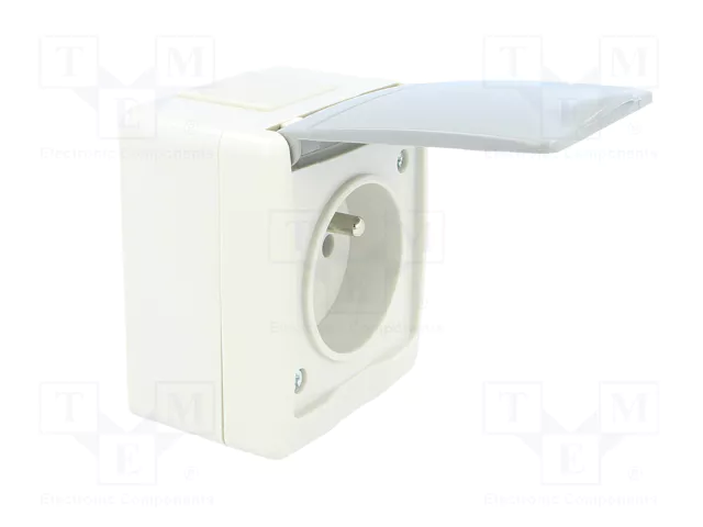 PAWBOL Socle d'alimentation AC 2P+PE Gris IP44 PAWBOL Socle d'alimentation AC 2P+PE Gris IP44