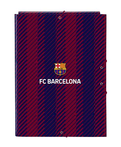 Safta - Chemise à rabats F.C. Barcelona - 3 compartiments - Format folio (26x33,5x2,5 cm)