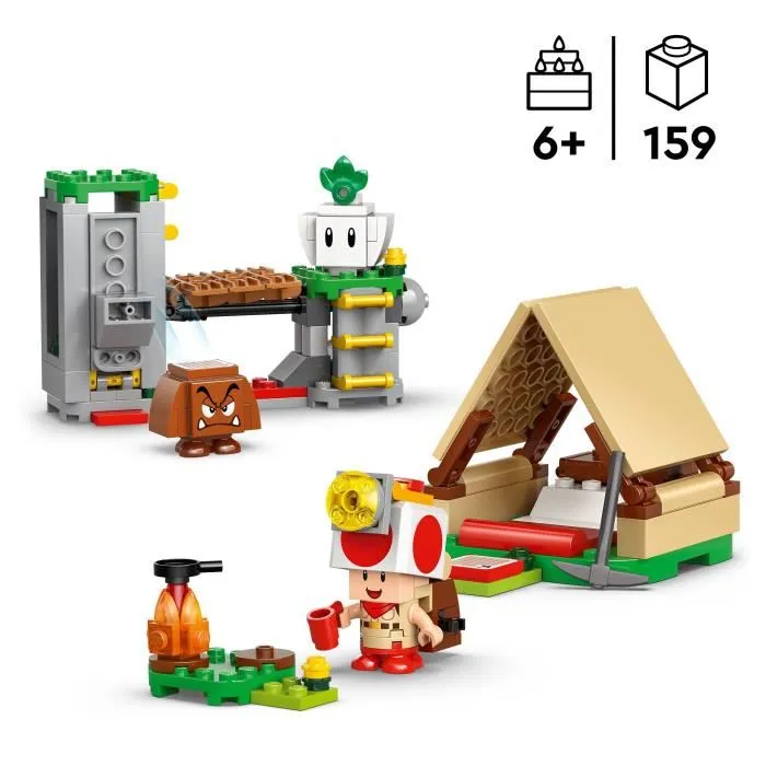 Lego Super Mario 72040 Campement du Capitaine Toad - Jeu de Construction Interactif avec Figurines - Jouet à Partir de 6 Ans