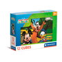 Clementoni Cubos 12 - La Maison de Mickey Mouse 41348 - Jeu de construction avec 12 cubes pour créer 6 images - Disney, à partir de 3 ans