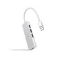 Nanocable Hub USB 3.0 4 ports USB-A 3.0 - 5 Gbps, aluminium et ABS, Plug & Play, 18 cm, compatible Windows, macOS, Linux